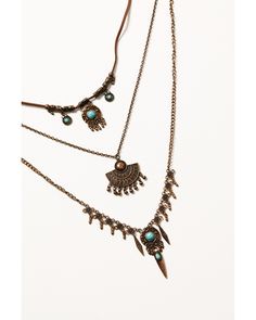 Shyanne Women's Mystic Skies Charm Layered Necklace, Rust Copper Layered Chain Necklace, Layered Chain, Layered Chains, Stone Inlay, Layered Necklace, Boots For Sale, Holiday Gift Guide, Western Style, Boot Shop