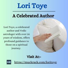 an advertisement for lori toye, a celebration author