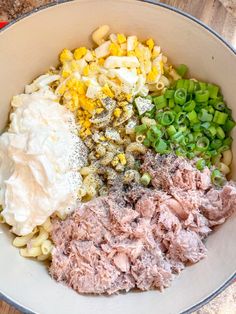 a bowl filled with different types of food