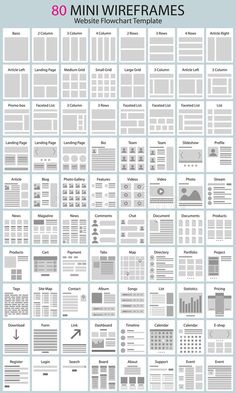 the 80 mini wireframes poster is shown in grey and white, with text below it