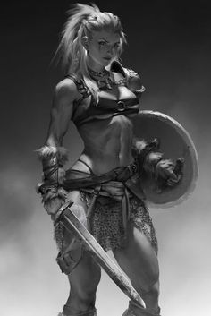 Warrior Accessories, Evvi Art, Light Armor, Chara Design, Heroic Fantasy, Red Sonja, Viking Warrior, Warrior Girl, Warrior Princess