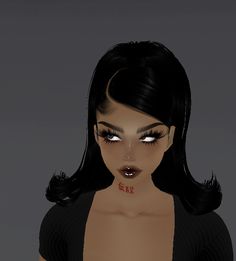 an animated image of a woman with dark hair and piercings on her nose, looking at the camera