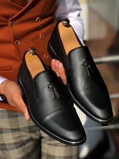 Tassels Classic Shoes Matte Black-baagr.myshopify.com-shoes2-BOJONI Black Wedding Shoes, Black Formal Shoes, Mens Black Dress Shoes, Mens Loafers Shoes, Men's Wedding Shoes, Men Shoes Formal, Black Shoes Men, Groom Shoes, Black Dress Shoes