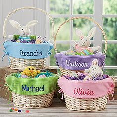 easter baskets with the words, 30 easter basket ideas