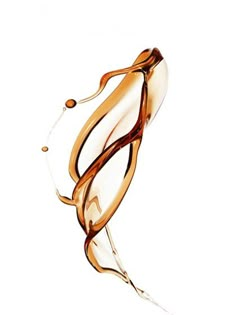 an abstract image of liquid flowing from the top to the bottom on a white background