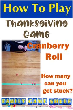 an image of a game called how to play thanksgiving game with the words, how many can you get stuck?