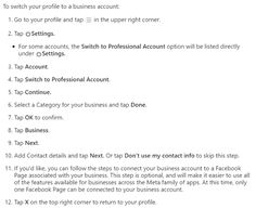 the instructions for how to set up an account on your business account in one click