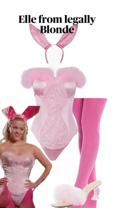 Legally Blonde Halloween Costume, Legally Blonde Halloween, Legally Blonde 3, Pink Bunny Costume, Blonde Halloween, Blonde Halloween Costume, Blonde Halloween Costumes, Bunny Halloween Costume, Bend And Snap