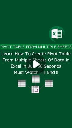 the pivot table from multiple sheets learn how to create pivot table from multiple inserts of data in excel