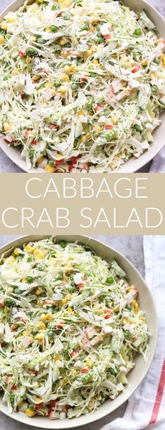 this cabbage crab salad is so good and it's ready to be eaten in the oven