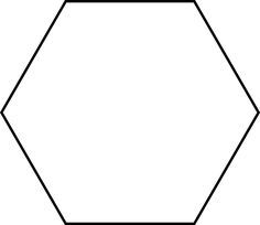 a hexagonal pentagon is shown in black on a white background, it appears to be an octagon