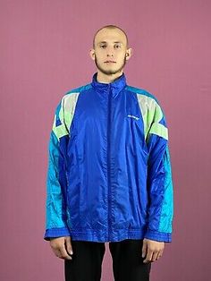 90s Adidas Originals Vintage Men's Windbreaker Jacket - L Blue Nylon Retro Sport | eBay Vintage Jackets Retro, Adidas Vintage Jacket, 90s Adidas, Men's Windbreaker, Adidas Vintage, Retro Sport, Mens Windbreaker, Vintage Adidas, Vintage Jacket