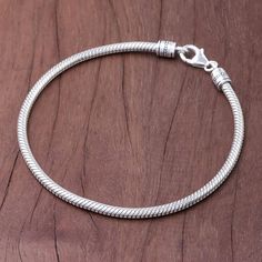 Sterling Silver Snake Chain Bracelet from Thailand - Serpentine Path | NOVICA Sliver Braslate Men, Boys Silver Bracelet, Boys Bracelets Silver, Men’s Bracelet, Men Bracelet Silver, Mens Silver Bracelets, Silver Bracelets For Men, Silver Mens Bracelet, Bracelet For Boys