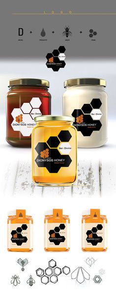 the website is designed to look like honey jars