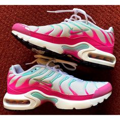 Nike Air Max Plus Gs Size 7.5. Bought These From A Consignment Shop Impulsively, Super Cute But I’ve Never Worn & I Believe They Are Brand New (See Pictures). Make Me An Offer, I Combine Shipping, More Items Being Posted Soon. Nike Running Shoes For Spring Streetwear, Trendy Air Cushion Sneakers For Spring, Trendy Low-top Sneakers With Air Cushioning, Nike Air Max Sneakers, Shoes Nike Air, Nike Air Max Plus, Air Max Plus, Consignment Shops, Shoes Nike