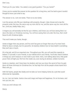 a letter written to someone about christmas