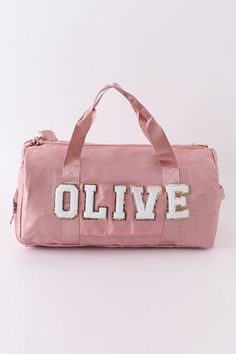 Pink gym bag BAG ONLY! FOR PASTE LETTERS please search LETTERS 100%Nylon 18.5*9*10.23 117031 Sporty On-the-go Shoulder Gym Bag, Pink Nylon Duffle Bag For Gym, Gym Shoulder Travel Bag With Zipper Closure, Pink Nylon Gym Bag With Zipper Closure, Pink Nylon Gym Bag, Pink Nylon Shoulder Bag For Sports, Pink Nylon Sports Shoulder Bag, Sporty Pink Duffle Bag For Sports, Sporty Letter Print Bags For Sports