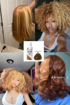 Adore Hair Dye, Dyed Hairstyles, Dyed Curly Hair, Mixed Curly Hair, Peekaboo Hair, Cute Hair Colors, Ginger Hair Color, Dyed Natural Hair, Honey Blonde Hair