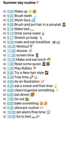 Summer Routines For Teens, Summer Productive Routine, Summer Aesthetic No People, Glow Up Summer Routine, Summer Night Routine For Teens, That Girl Summer Morning Routine, Summer Glow Up Checklist For Teens, Productive Summer Morning Routine, Summer Daily Routine For Teens