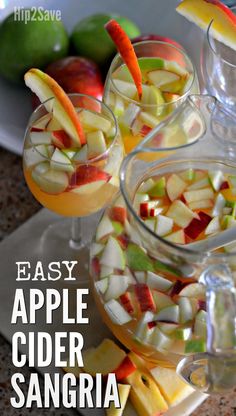 an image of apple cider sangria with apples