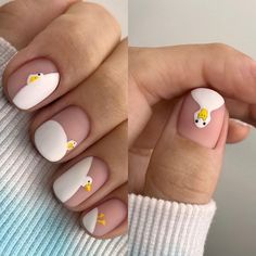 Halloweenský Makeup, Minimal Nails Art, Hello Nails, Duck Nails, Cute Simple Nails, Simple Gel Nails, Animal Nails