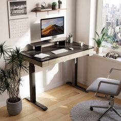 Double-Drawer Electric Standing Desk Bedroom 2023, Tiny Office, Home Office Computer Desk, Electric Standing Desk, Stand Desk, Adjustable Standing Desk, Sit Stand Desk, Computer Setup, White Desks