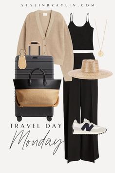 White Sneakers Airport Outfit, Casual Plane Outfit, Spring Travel Outfits, Airport Attire, Casual Travel Outfit, Airport Travel Outfits, Outfits Of The Week, Comfy Travel Outfit, Airplane Outfits