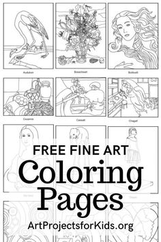 Art Sub Lessons, Art Coloring Pages, Art Teacher Resources, Middle School Art Projects, 6th Grade Art, Art Movements