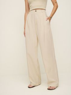 Power pants. Shop the Mason Pant, a high rise pant with a relaxed, wide leg. Chic Wide-leg Pants, Relaxed Fit High-waisted Wide Leg Pants For Business Casual, High-waisted Wide Leg Pants For Business Casual, Beige Wide Leg Dress Pants, Relaxed Fit Wide-leg Business Casual Pants, Chic Wide Leg Bottoms For Business Casual, Chic Wide Leg Pants With Pockets, Relaxed Fit Wide Leg Workwear Pants, Relaxed Fit Wide-leg Pants