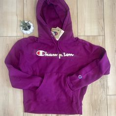 Champion Hoodie New Size Is Xs Was Too Small For My Daughter, I Think It’s More Like A Child Size M, So That’s Why I Put That Size Because You Will Be Disappointed If You Thought This Was An Adult Xs Like I Did. Fast Shipping Purple Hoodie, Champion Logo, Champion Reverse Weave, Champion Sweatshirt, For My Daughter, Champion Hoodie, Branded Sweatshirts, Shirts & Tops, My Daughter