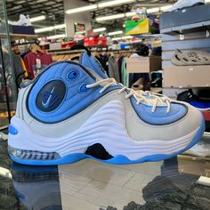 Nike Air Penny 2 Social Status Playground University Blue. Size 8.5. Brand New Without Box. See Pictures. Blue Lace-up High-top Sneakers For Jogging, Custom Blue Mid-top Sneakers For Light Sports, Light Blue Sporty Sneakers With Air Cushioning, Blue High-top Sneakers For Running With Round Toe, Blue Mid-top Running Shoes, Casual Blue High-top Sneakers For Jogging, Blue Mid-top Synthetic Running Shoes, Blue Synthetic Mid-top Running Shoes, Light Blue Basketball Shoes For Sports