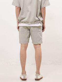 Editor's NotesCity Boy Banding Shorts Mint Grey from FANACULT is a wide-fit shorts with pleated details. Can be worn as a set with the City Boy String Over Fit T-shirt.- 40% Polyester, 60% Cotton- Bio-washed- Wrinkle free- Key ring detail- Pocket details- String at waistMeasurements (in.)- Size: M / L / XL- Length: 19.2 / 19.6 / 20.0 in.- Waist: 16.5 / 17.3 / 18.1 in.- Hip: 20.4 / 21.6 / 22.8 in.- Inseam: 5.9 / 5.9 / 5.9 in.- Hem: 10.6 / 11.4 / 11.8 in.*Model InformationHeight: 6'0 Weight: 149.9 Size: MComposition & Care- 40% Polyester, 60% Cotton- Dry Clean OnlyDesigner- by FANACULT Spring Cargo Shorts With Elastic Waistband And Relaxed Fit, Summer High-waisted Cargo Shorts With Relaxed Fit, Spring Knee-length Cargo Shorts, Summer Relaxed Fit Cargo Shorts, Relaxed Fit Knee-length Cargo Shorts For Summer, Summer Relaxed Fit Knee-length Cargo Shorts, Casual Bermuda Cargo Shorts For Spring, Casual Cargo Shorts For Spring, Relaxed Fit Cargo Shorts For Spring