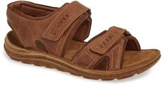 Josef Seibel Raul Strap Sandal Classic Leather Sandals For Outdoor, Classic Open Toe Sandals For Outdoor, Brown Leather Sandals With Arch Support, Josef Seibel, Mens Sandals, Flat Shoes, Arch Support, Full Grain Leather, Strap Sandals