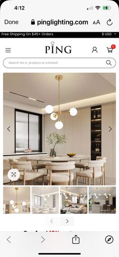 an image of a dining room and living room on the app store's website