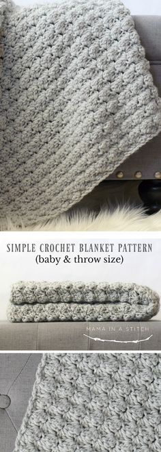 the crochet blanket pattern is easy to make