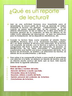 a green and white poster with the words'que es un reporte de lectura