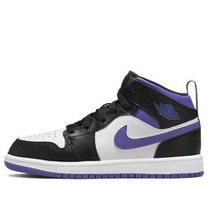 (PS) Air Jordan 1 'Dark Iris' 640734-095 (AJ1/SNKR/Retro/Basketball) Purple High-top Basketball Sneakers, Purple High-top Sneakers For Basketball, Retro Basketball, Marina Blue, Air Jordan 1 Mid, Stylish Sneakers, Air Jordan 1, Jordan 1, Perfect Pair