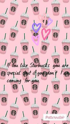 starbucks coffee cups with green straws and sprinkles on a pink background