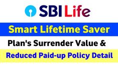 smart lifeline saver logo with text that reads smart lifeline saver plan's shredded value & reduced paid - up policy detail