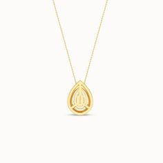 This Dewdrop Halo Necklace features a dewdrop-shaped diamond surrounded by a halo of tiny diamonds. The dewdrop-like setting creates a breathtaking visual experience, making this diamond pendant necklace perfect for any occasion, whether it’s a night out or a day at the office. It’s versatile enough to be worn with any outfit, from casual to formal. Yellow Gold Teardrop Jewelry With Halo Setting, Yellow Gold Teardrop Halo Jewelry, Gold Pear-shaped Halo Jewelry, White Gold Teardrop Halo Jewelry, 14k Gold Teardrop Pendant Diamond Necklace, 14k Gold Teardrop Diamond Necklace, Teardrop Diamond Necklace In 14k Gold For Anniversary, Yellow Gold Diamond Teardrop Pendant Necklace, Yellow Gold Teardrop Diamond Necklace For Anniversary