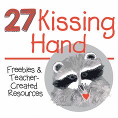 a book cover with a raccoon on it's face and the words kissing hand