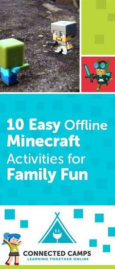 the front cover of an easy offline minecraft activity book