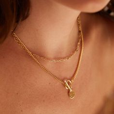 Two is so much better than one. Case in point - our Stella Layering Set. We've paired a simple chain choker with a bold curblink chain toggle pendant necklace for an on-trend look. Rock each on its own or pair them together for double the impact. Available in 14k gold plated brass Stella Pearl Toggle Necklace: Size: 1/2" ; Length: 18" curb chain Simulated 3mm pearl Vivi Necklace: Size: 4mm; Length: 16" with 2" extender With engraving this item is FINAL SALE NOTE - the necklaces in this set are i Chic Link Chain Necklace With Toggle Clasp, Chic Everyday Necklace With Toggle Clasp, Chic Toggle Necklace With Adjustable Chain For Everyday, Chic Everyday Toggle Necklace With Adjustable Chain, Chic Everyday Necklaces With Toggle Clasp, Chic Everyday Link Toggle Necklace, Chic Everyday Toggle Link Necklace, Minimalist Figaro Chain Necklace With Pendant, Chic Choker Necklace With Curb Chain