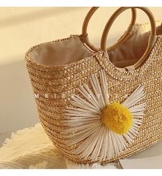 SPECIFICATIONSBrand Name: artmomoHandbags Type: TotesTypes of bags: Top-Handle BagsMain Material: StrawLining Material: COTTONShape: Half MoonPlace Of Origin: SHAN DONG ProvincePlace Of Origin: SHAN DONG ProvinceOrigin: Mainland ChinaCN: ShandongHardness: HARDPattern Type: FloralDecoration: NONEExterior: NONEOccasion: VersatileClosure Type: stringGender: WOMENStyle: BohemianModel Number: 2000Number of Handles/Straps: None Woven Beach Bag, Three Flowers, Retro Purse, Holiday Bag, Everyday Adventures, Holiday Beach, Moon Shape, Wooden Ring, Wedding Bag