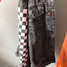 Brand New, Handmade! Trendy Black Denim Jacket, Black Grunge Outerwear For Spring, Black Spring Grunge Outerwear, Chic Black Cotton Outerwear, Clothing Board, Saved Pins, Jean Jackets, Diy Inspiration, Jean Coat