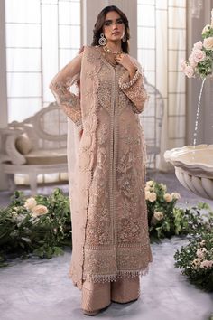 100% Original Guaran...  Order Online on https://www.thefashionstation.in Buy Now https://www.thefashionstation.in/product/zaha-gossamer24-wedding-collection-zc24-05/ Tilla Embroidery, Organza Fabric, Pakistani Designers, Ethereal Beauty, Fabric Stores Online, Wedding Collection, Designer Suits