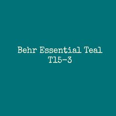 the words ben essential teal t16 - 3 are in white on a green background