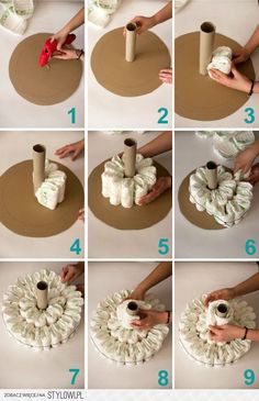 step by step instructions on how to make a diaper cake