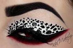 Cruella DeVille inspired makeup Cruella Deville Makeup, Disney Eye, Disney Eye Makeup, Disney Eyes, Makeup Gallery, Disney Makeup, Halloween Costumes Makeup, Eye Makeup Art