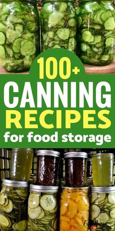 canned canning recipes for food storage